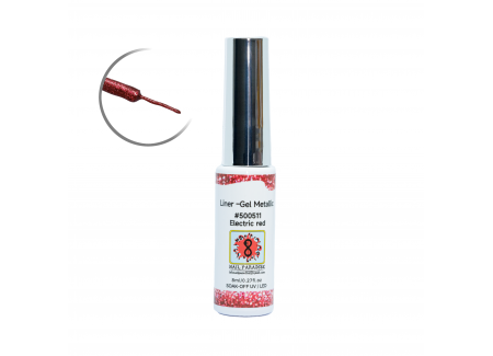 Liner Gel Metallic - Electric Red 8 ml